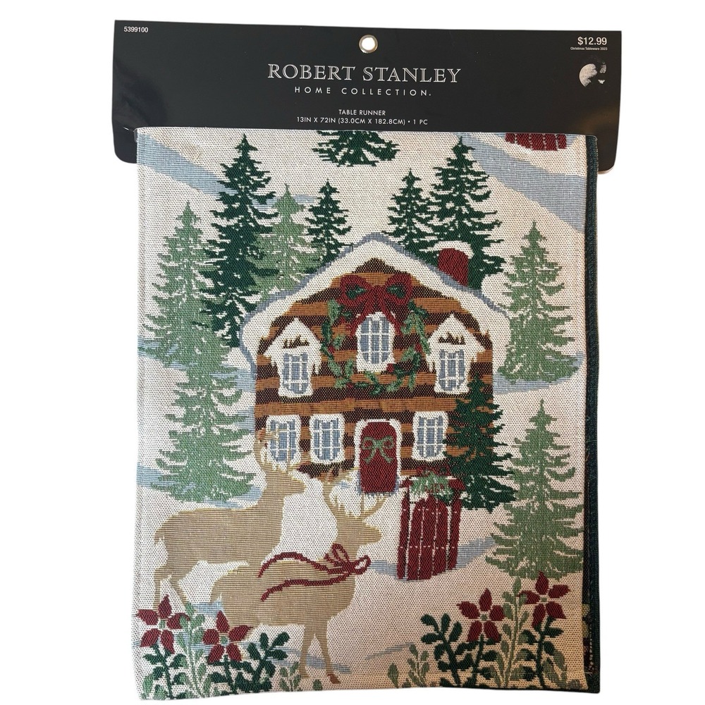 Robert Stanley Christmas Runner 13 Inches X 72 Inches NEW